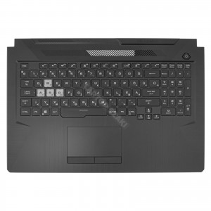 90NR0713-R31HU0 haszn&aacute;lt magyar RGB h&aacute;tt&eacute;rvil&aacute;g&iacute;t&aacute;sos laptop billentyűzet + felső fed&eacute;l