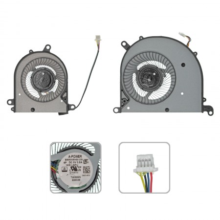 MSI Prestige 15 A10SC 16S3 gyári új hűtés, ventilátor (párban) (5V)