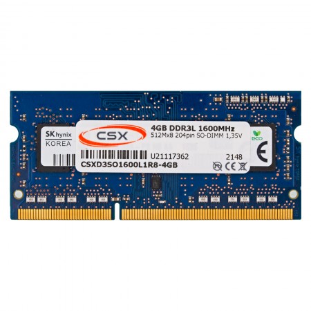 CSX 4GB DDR3L 1600MHz 1.35V használt notebook memória (CSXD3SO1600L1R8-4GB)