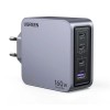 UGREEN Nexode Pro fali töltő, 160W, GaN, USB + 3x USB-C (szürke) (25877)