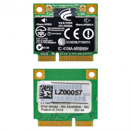 Atheros AR5B95 802.11b/g/n mini PCI-E wifi kártya