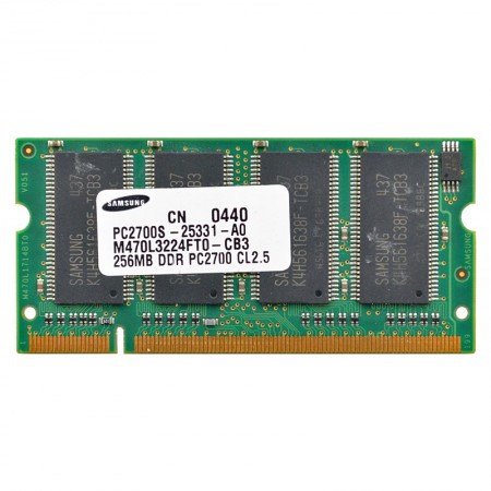 Samsung 256MB DDR 333MHz használt notebook memória
