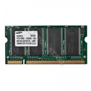 Samsung 256MB DDR 266MHz használt notebook memória