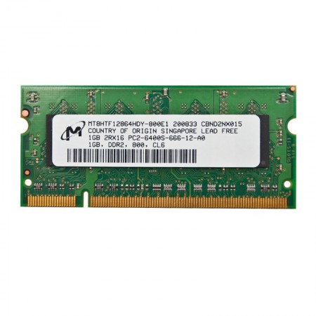 Micron 1GB DDR2 800MHz használt notebook memória
