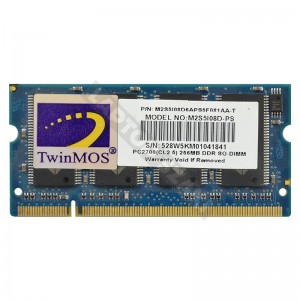 TwinMOS 256MB DDR 333MHz használt notebook memória