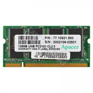 Apacer 128MB DDR 266MHz haszn&aacute;lt notebook mem&oacute;ria