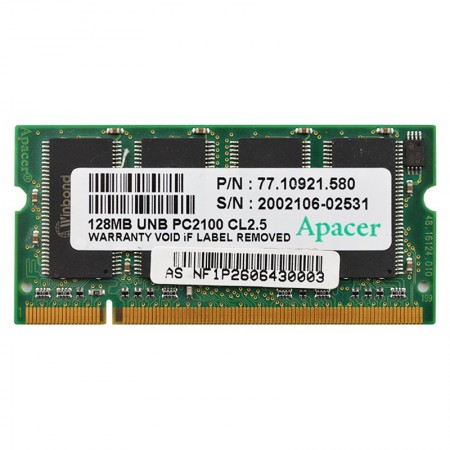 Apacer 128MB DDR 266MHz használt notebook memória