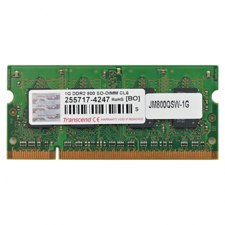 Transcend 1GB DDR2 800MHz használt notebook memória