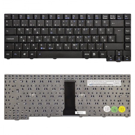04GNI11KHU40 W/VISTA 24PIN fekete, gyári új magyar laptop billentyűzet