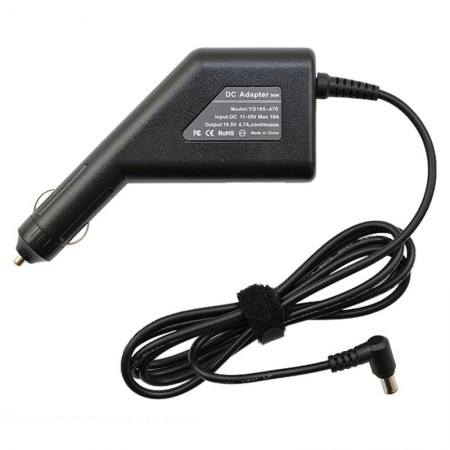 Sony 19.5V 4.7A (90W) utángyártott új autós, szivargyújtós laptop töltő