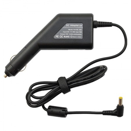 Lenovo 19V 3.42A (65W) utángyártott új autós, szivargyújtós laptop töltő