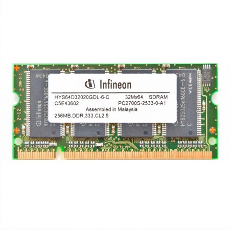 Infineon 256MB DDR 333MHz használt notebook memória