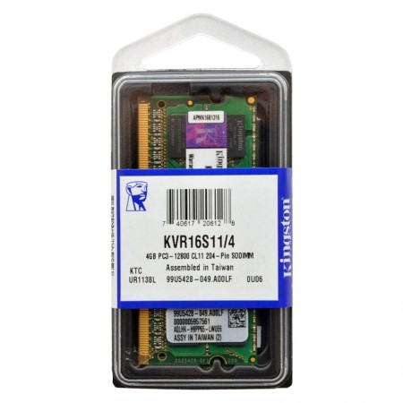 Kingston 4GB DDR3 1600MHz notebook memória