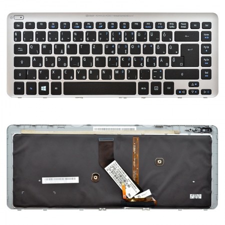 60.M3SN1.012 gyári új, szürke magyar laptop billentyűzet