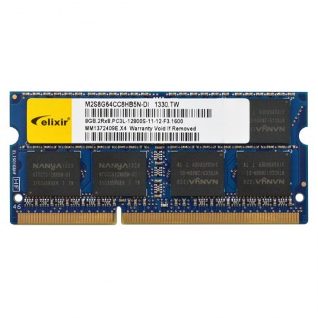 Elixir 8GB DDR3 1600MHz notebook memória