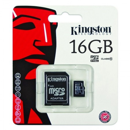 Kingston 16 GB microSDHC memóriakártya, Class 10