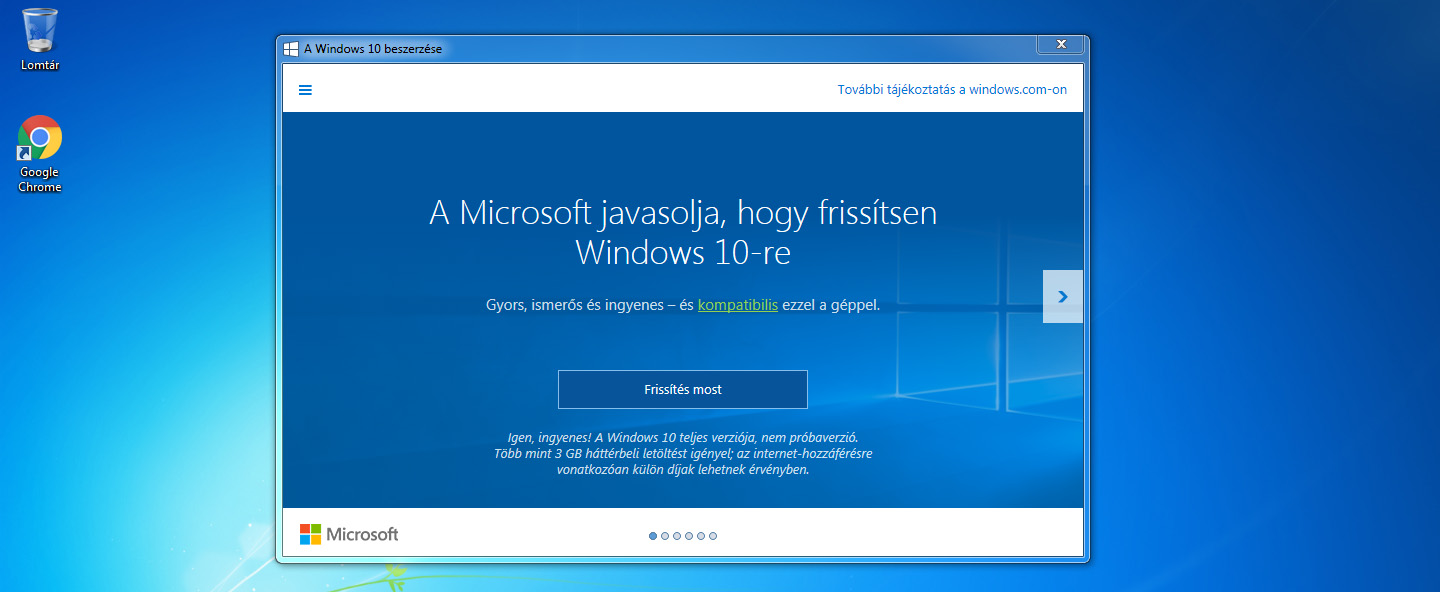 Tippek-trükkök: Kapcsold ki ezt a frissítést, ha nem akarsz Windows 10-et!