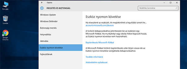 Tippek-trükkök: A Windows 10 megkeresi a lopott laptopokat
