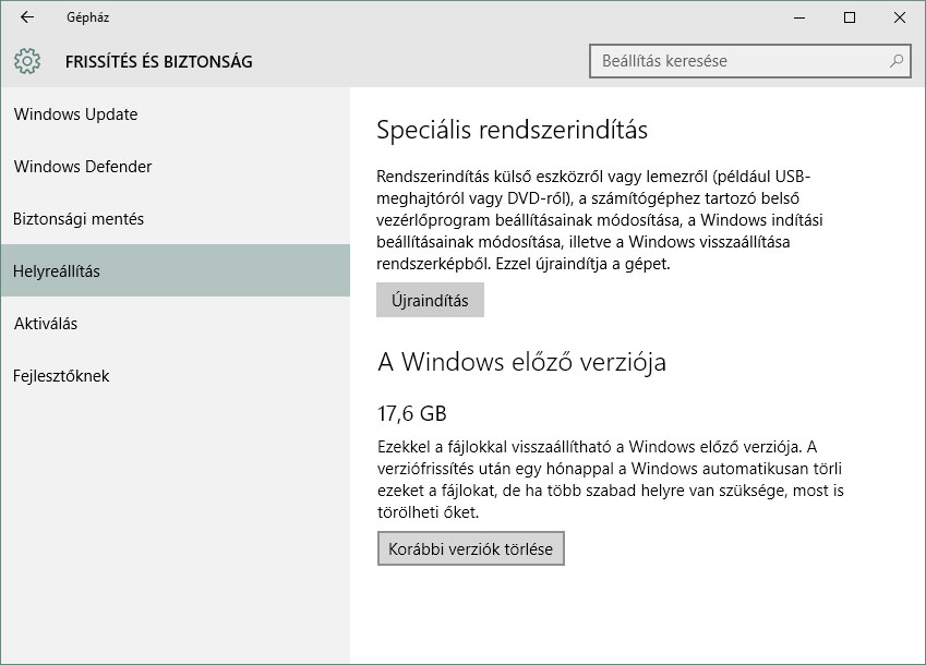 Tippek-trükkök: Szabadíts fel 30 GB helyet a Windows 10 frissítése után